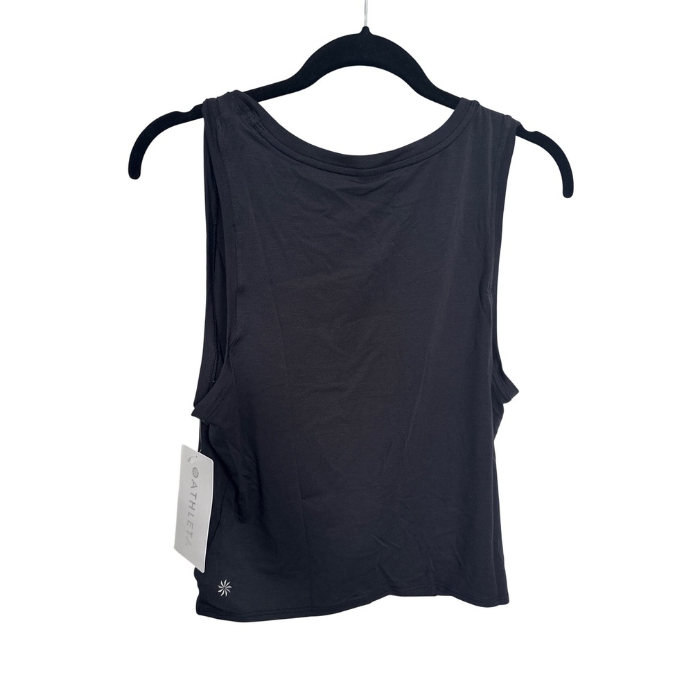 Athleta With Ease Twist Tank Top Black XL 5118-0006 UV Protection Breathable NWT - Picture 4 of 5